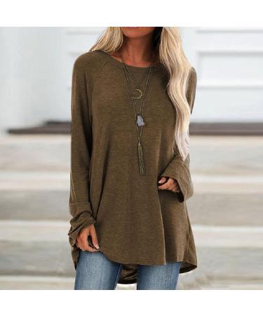 TARIENDY Women's Long Sleeve Ombre Tunic Top - Coffee, XX-Large - Buy Online on GoSupps.com