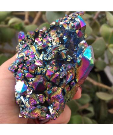 Natural Rainbow Coated Quartz Aura Quartz Cluster Titanium Aura Quartz Rainbow Aura Cluster Gem Specimen s - Buy Online on GoSupps.com