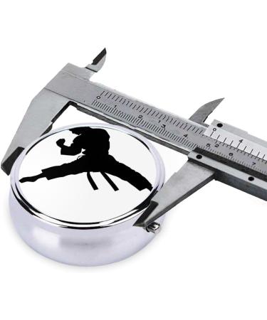 Taekwondo Mini Round Pill Box - 3 Compartment Medicine Organizer for Travel & Home Use - Buy Online on GoSupps.com