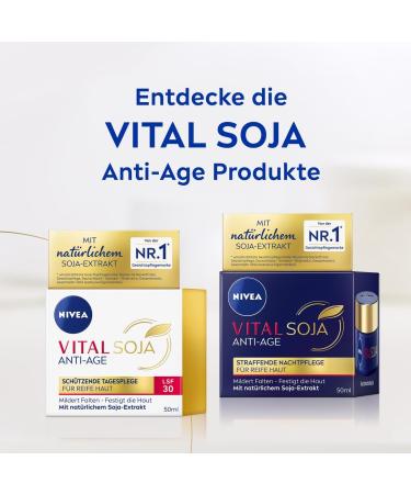 NIVEA VITAL SOJA Protective Day Cream SPF 30 for mature skin with natural soy extract SPF day cream against pigment spots (50 ml) - Buy Online on GoSupps.com