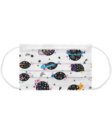 50 Pcs Kids Face Cover Disposable 3 Ply Cute Cartoon Printing Face Bandanas (#4) - Buy Online on GoSupps.com