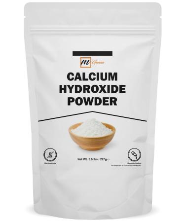 100% Natural Calcium Hydroxide Powder for Food & Cosmetics 227 GMS / 0.5 LBS 8.01 Ounce (Pack of 1)