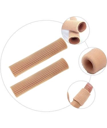 PLAFOPE 2pcs Gel Finger Toe Cover Thumb Protector - Elastic Silicone Wrap Bandages for Toe and Finger Support - Flesh Color - Buy Online on GoSupps.com