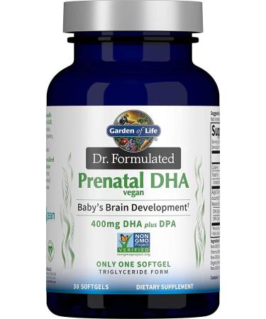 Garden of Life Organics Prenatal Vitamin: Folate for Energy & Healthy Fetal Development & Dr. Formulated Prenatal Vegan DHA - Certified Vegan Omega 3 Supplement with 400mg DHA + DPA - Buy Online on GoSupps.com