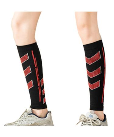 Calf Compression Sleeve Support Leg Sleeves Legs Pain Relief Compression Calf Guards Ideal For Running Injury Recovery Muscle Cramps (Color : A Size : L/XL) L/XL A