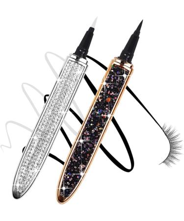 WOONEKY 4 Pcs Diamond Eyeliner Precise Eyeliner Waterproof Liquid Eyeliner Waterproof Eyeliners Black Silver - Buy Online on GoSupps.com
