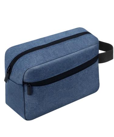 Toiletry Bag for Men Portable Travel Wash Bag Waterproof Shaving Bag Toiletries Accessories Cosmetic Bag Make Up Bag Gym Shower Bathroom Makeup Bag with Handle (Blue) 1pc Blue