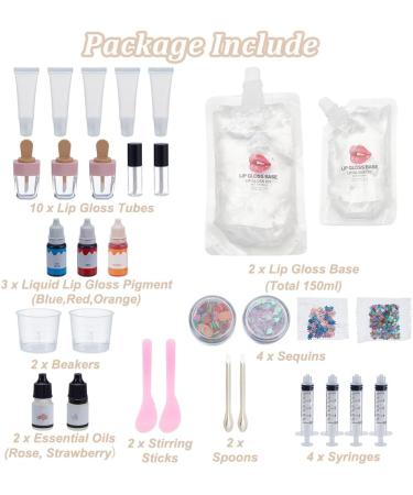 WEBEEDY DIY Lip Gloss Making Kit 30 Pieces DIY Lip Gloss Handmade Set with Moisturizing Lip Gloss Base Lip Gloss Tubes Lip Gloss Pigment for Adults Women DIY Makeup Set for Birthday - Buy Online on GoSupps.com