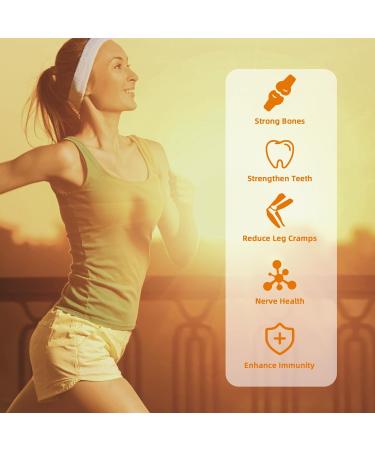 Calcium Magnesium Gummies Adults Kids - Sugar Free Chewable Vegan Algae Calcium Supplements for Women Men Support Plus Bone Strength with Zinc Potassium Vitamin D3 K2 Lemon Flavor 120CT - Buy Online on GoSupps.com