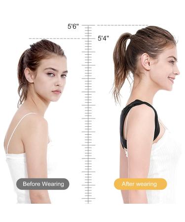 Posture Corrector Back Brace Straightener - Women and Men Comfortable Upper Back Support Back Neck Shoulder Spine Pain Relief - Adjustable Posture Trainer for Spinal Alignment and Clavicle Support (L) - Buy Online on GoSupps.com