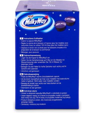 Chocolat chaud Milky Way compatible avec les machines Dolce Gusto 8 capsules (pack de 5 ou 40 capsules) - Buy Online on GoSupps.com