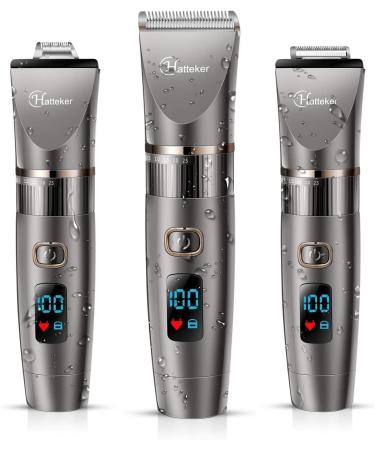 Hatteker Professional Beard Trimmer for Men - Cordless Hair Clipper & Detail Trimmer Kit | Waterproof & Rechargeable - Buy Online on GoSupps.com