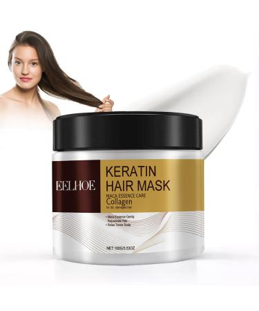 Actsime Collagen Hair Mask, 100g, Deep Repair Hair Treatment, Argan Oil for Dry Damaged Hair