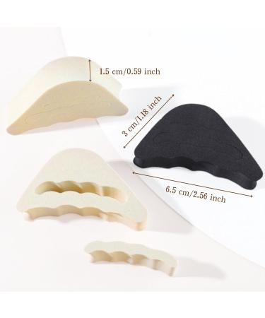 Shoe Toe Inserts - Foam Toe Filler 4 Adjustable Pairs for Loose Shoes in Black & Beige | Comfort & Fit Solutions - Buy Online on GoSupps.com