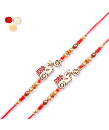 Ghasitaram Gifts Rakhis Online - Kids Rakhi - Set of 2-8198 Bro Rakhi