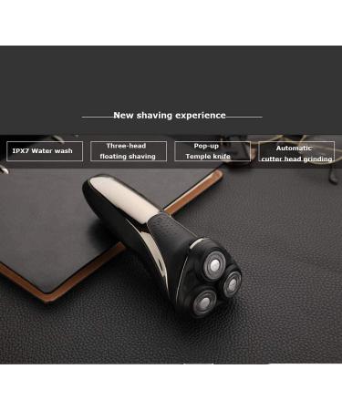 Premium Waterproof Electric Shaver for Men - Cordless Rechargeable Rotary Razor with Pop-up Trimmer (Blue) - Ideal for Wet & Dry Use - Buy Online on GoSupps.com