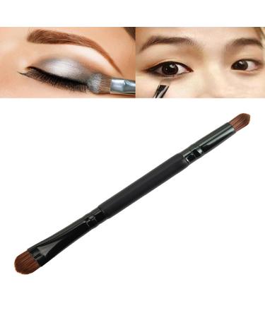 Fpoqbod Double Head Short-Handled Brush Eye Shadow Brush Makeup Makeup Brush (Black)