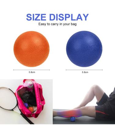 Uraqt Fascia Massage Ball Set - Hedgehog Balls for Muscle Relief | Blue & Orange - Buy Online on GoSupps.com