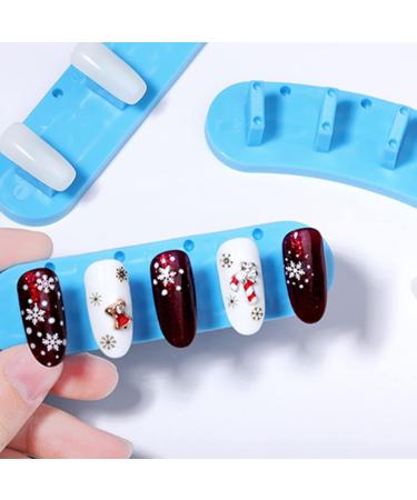 Beavorty 4 Boxes Nails Tip Stand Nail Practice Rack Nail Art Holder Stand Nail Tip Practice Base Nail Training stand nail tips holder Manicure Practice Rack nail tools nail stand lotus 1 - Buy Online on GoSupps.com