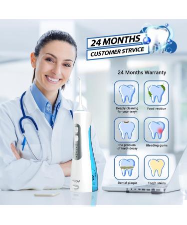 YOOY Cordless Water Flosser with 5 Jet Tips | Portable & Waterproof Dental Oral Irrigator - USB Rechargeable for Home & Travel - Buy Online on GoSupps.com