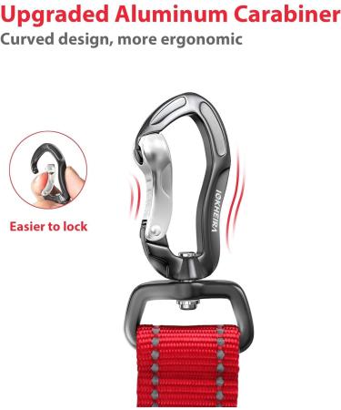 IOKHEIRA Dog Safety Belt | Adjustable Car Seat Belt for Dogs | Universal Fit & Locking Bar in Cherry Red - Buy Online on GoSupps.com