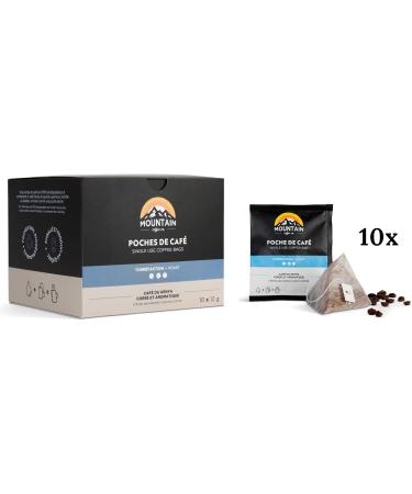 Mountain Coffee Co. | 10 Single Serve Steepable Coffee Bags - Dark Roast - Buy Online on GoSupps.com