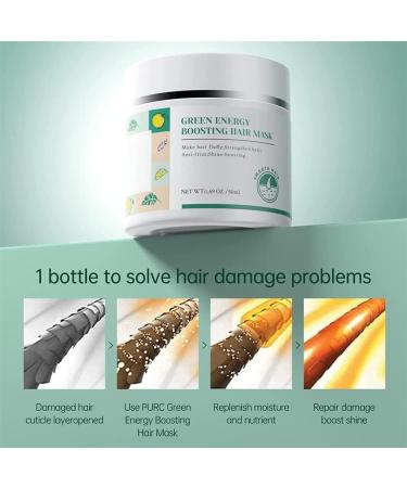 Green Energy Boosting Hair Mask Repair Damaged Hair Mask to Scalp Hair Treatments Boost Anti-Frizz Shine - Buy Online on GoSupps.com