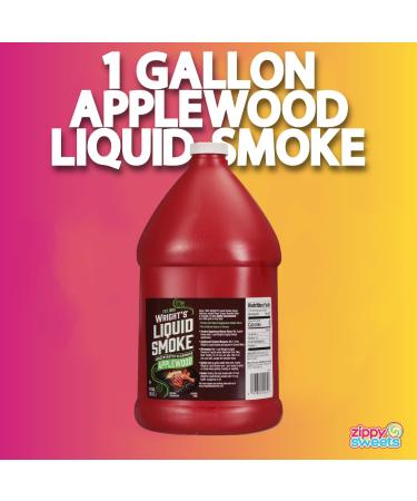 Zippy Sweets - Applewood Liquid Smoke 1 Gallon (3.8 L) - Includes 4 Piece Measuring Spoon Set - Perfect Liquid Smoke to Add an Authentic Applewood Smokehouse Flavour to your Meals! - Buy Online on GoSupps.com