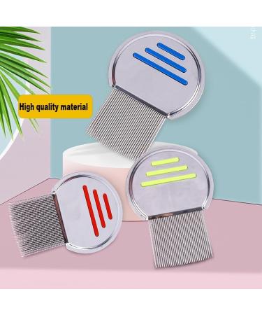 3 Pcs Reusable Gritty Nit Comb Set for Head Lice Treatment - Red Blue Green - Buy Online on GoSupps.com