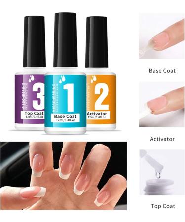 Dipping Nail Powders Set Series Dip Nail Art Glitter Powder Natural Dry Dip Polish Base And Top Coat  - Buy Online on GoSupps.com