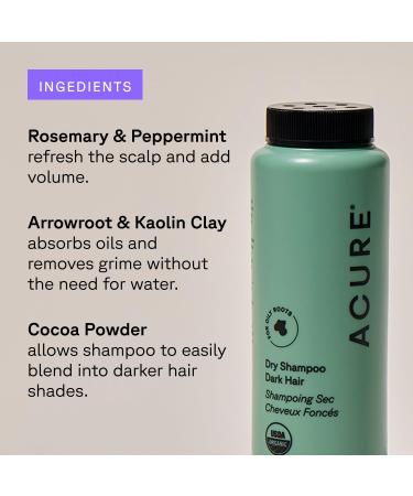 Acure Dry Shampoo for Brunette & Dark Hair - Rosemary & Cocoa, 1.7 oz - Buy Online on GoSupps.com