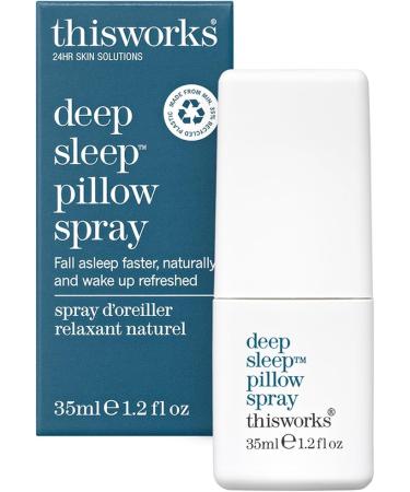 THISWORKS Deep Sleep Pillow Spray - Fast-Acting Natural Formula with Lavender Vetivert and Camomile - 35 ml (1.2 fl oz)