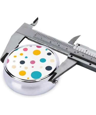 Beautiful Polka Dot Round Pill Box - 3 Compartment Portable Travel Organizer for Vitamins & Medicine - Buy Online on GoSupps.com