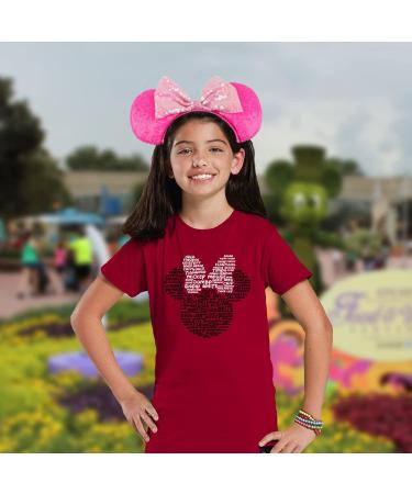 Konger Lovely Colorful Mouse Ears with Pink Big Bow Headband Hoop Hair Accessories - Dark Pink | Girls Birthday Party & Travel - Buy Online on GoSupps.com