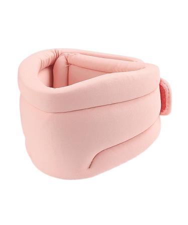 Perfk neck support bandage cervicorrect neck bandage adjustable neck ruff neck band for aircraft sleeping family men pink
