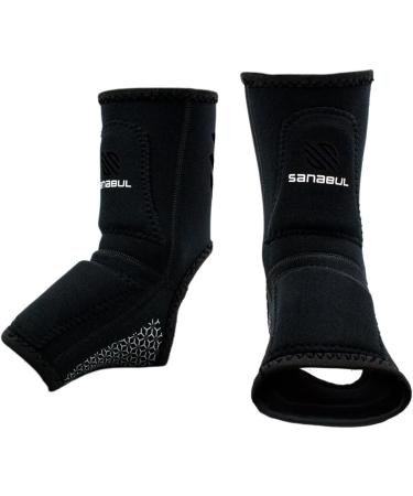 Sanabul Essential Striking Gel Ankle Guard for MMA Muay Thai Kick Boxing - Black, Large-X-Large (Pair) - Buy Online on GoSupps.com