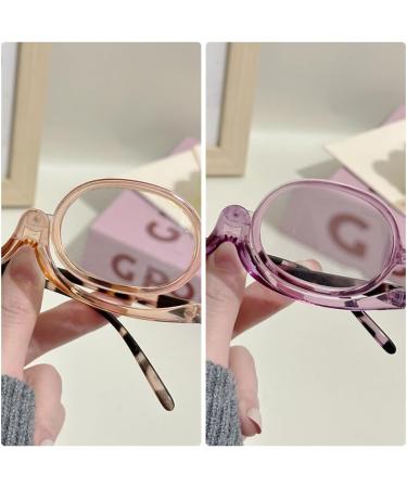 Bavooty Makeup Reading Glasses - Rotatable Single Lens Presbyopia & Hyperopia Solutions for Women - Brown 2.00 - Buy Online on GoSupps.com