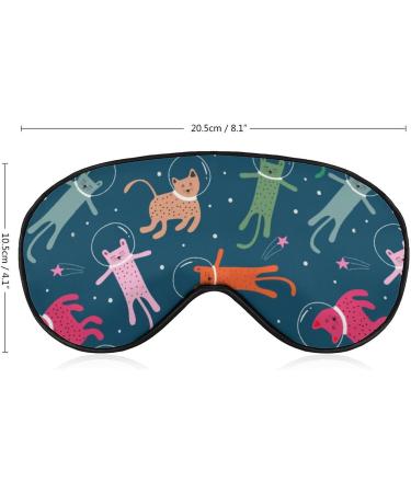 Cute Kittens Cat in Space Sleep Mask - Adjustable Strap, Blocks Light, Ideal for Sleeping, Travel, Naps - Men & Women - Buy Online on GoSupps.com