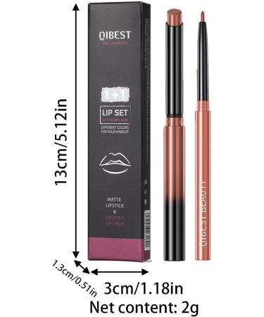 Matte Lipstick and Lip Liner Set - Long Lasting Matte Lipstick Gift Set - Matte Lipstick Gift Set Waterproof Lip Pen for Girls Women Female Tumotsit - Buy Online on GoSupps.com