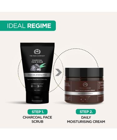 Buy The Man Company Natural Charcoal Face Scrub | Exfoliating & Detox | Anti Acne Blackhead Removal | 3.5 Oz Shipping Worldwide - Buy Online on GoSupps.com