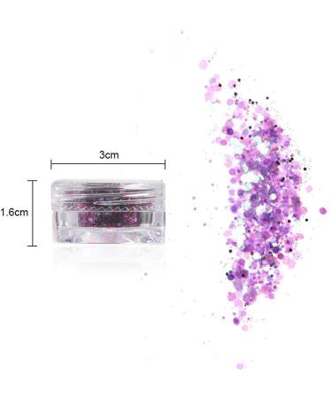 URAQT Chunky Glitter 12 Colors - Holographic Festival Nail & Body Glitter Powder - Buy Online on GoSupps.com