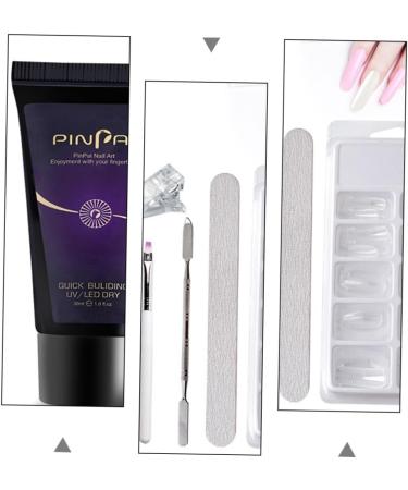 minkissy 3 Sets Nail Extension Glue Set Manicure Kit Nail Builder Gel Nail Art Brush Nail Enhancement Trial Kit Gel Manicure Nail Tools Manicure Lengthen Kit Strengthen Plastic Nail Lamp - Buy Online on GoSupps.com