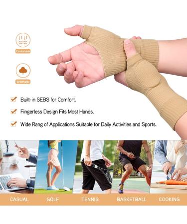 Thumb Hand Wrist Support - Gel Thumb Gloves & Adjustable Compression Sleeve for Arthritis Pain Relief - Buy Online on GoSupps.com