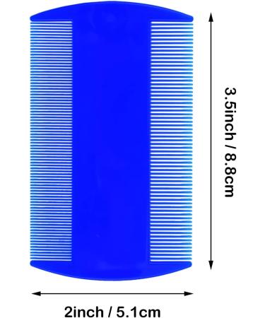 2 Pcs Flea Comb for Cat Dog Flea Lice Tear Stain Remover Pet Combs Fine Tooth Grooming Removal Tool Blue - Buy Online on GoSupps.com