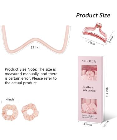 Heatless Hair Curler for Long Hair | Hair Curler No Heat | Bigoudis Sans Chaleur | Soft and Comfortable Sleep Heatless Blowout Rods (Pink) - Buy Online on GoSupps.com