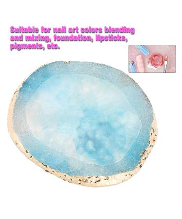 Nail Art Palette - Gold Edged DIY Tool for Nail Polish & Manicure Designs | Perfect for Resin & Color Drawing - Buy Online on GoSupps.com