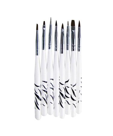 8-Piece Nail Art Tool Set Brushes Carved Pens & DIY Manicure Tools for Salon-Quality Designs | International Shipping - Buy Online on GoSupps.com