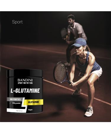 Bandini Pure LGlutamine Powder Amino Acid useful for intense training and for muscle mass and strength 100 Vegan Glutamine POWDER Gym and Training 300g Packaging - Buy Online on GoSupps.com