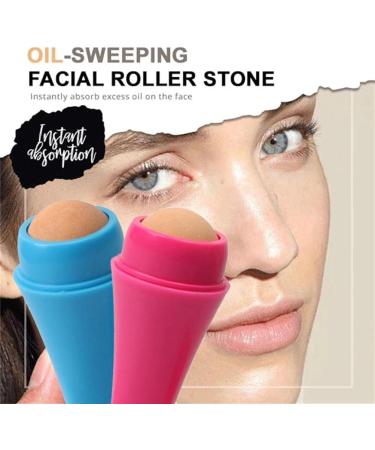 Volcanic Oil-Absorbing Face Roller | Oil Control Stick for Shrink Pores | Reusable Skincare Tool - Mini Massage Perfect for On-the-Go - Buy Online on GoSupps.com