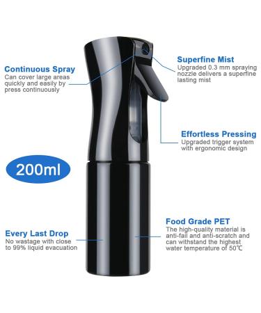 Uraqt 200ml Water Spray Bottle for Hairdressers | Salon Hair Water Spray Tool - Black - Buy Online on GoSupps.com